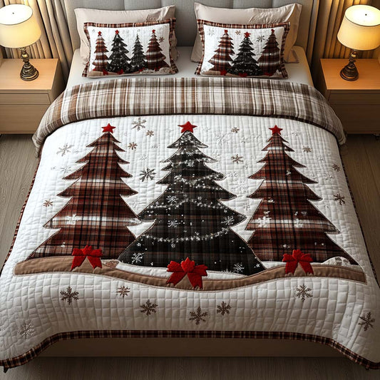 Rustic Pines 3-Piece Quilted Bedding Set NCU0NT2428
