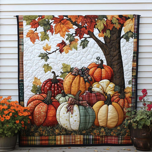 Rustic Pumpkin Lane Quilted Blanket NCU0NT8432