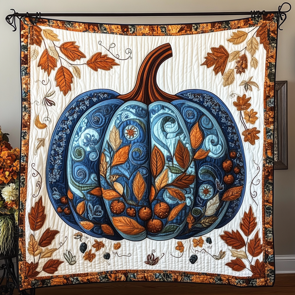 Rustic Pumpkin Quilted Blanket NCU0DK9170