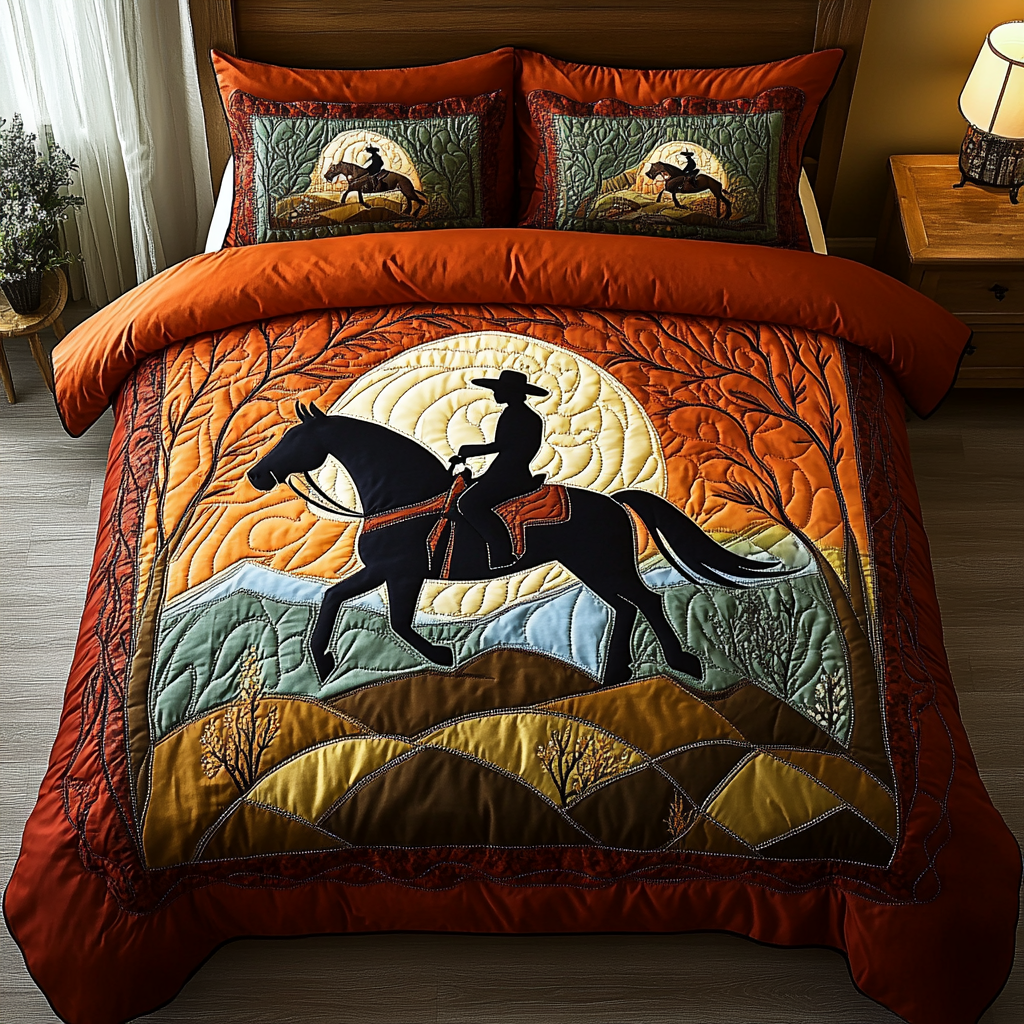 Rustic Ranch 3-Piece Quilted Bedding Set NCU0DK5137