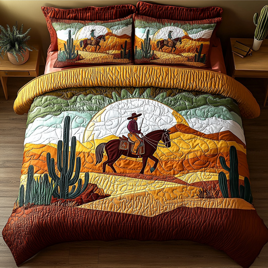 Rustic Range 3-Piece Quilted Bedding Set NCU0DK6758