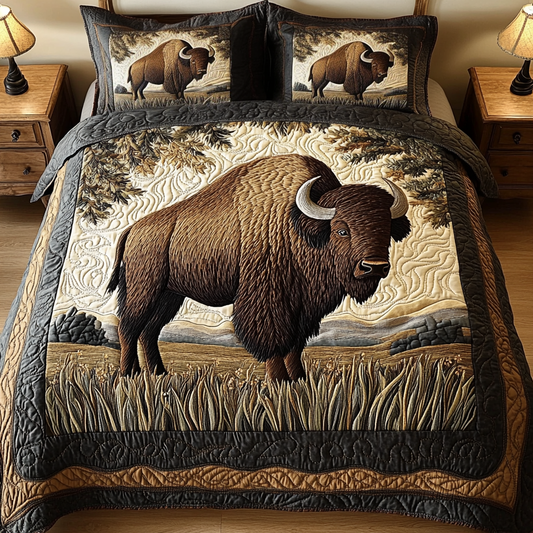 Rustic Range 3-Piece Quilted Bedding Set NCU0VH1907