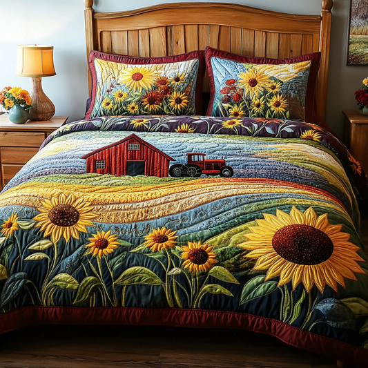 Rustic Rays 3-Piece Quilted Bedding Set NCU0VL2409