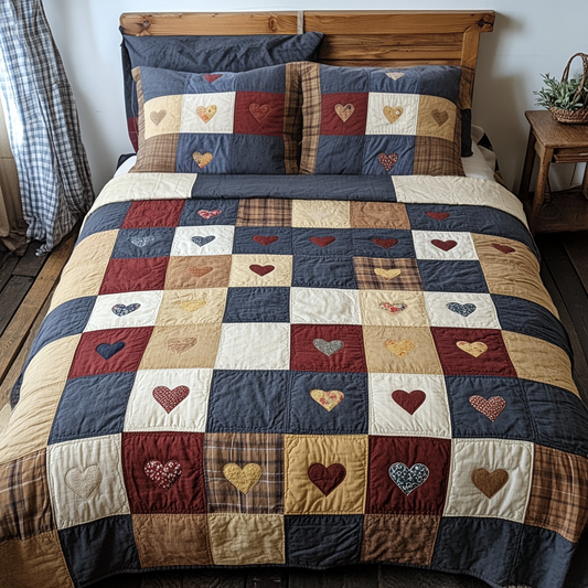 Rustic Retreat 3-Piece Quilted Bedding Set NCU0VH2246