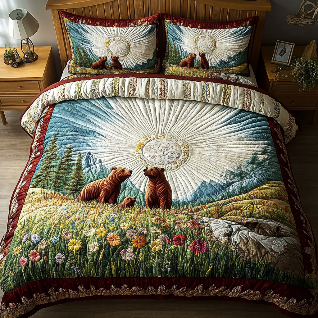 Rustic Retreat 3-Piece Quilted Bedding Set NCU0VH2719