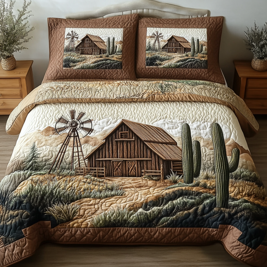 Rustic Retreat 3-Piece Quilted Bedding Set NCU0VH5061