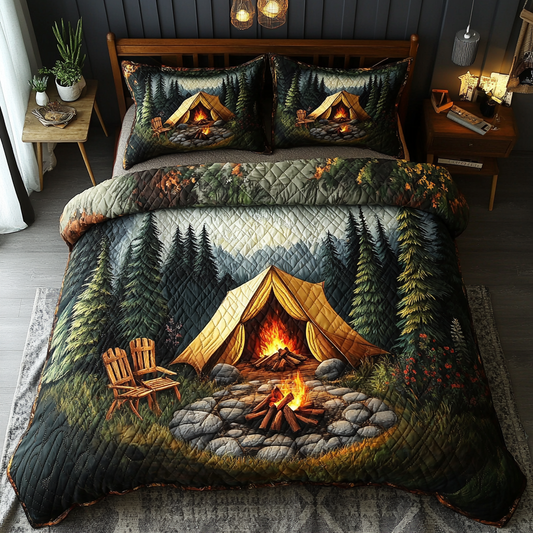 Rustic Retreat 3-Piece Quilted Bedding Set NCU0VL2095