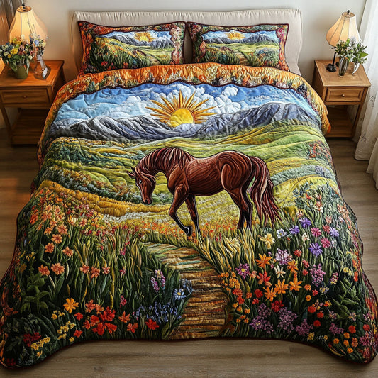 Rustic Rider 3-Piece Quilted Bedding Set NCU0PT4518