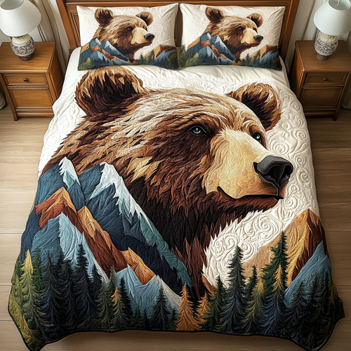 Rustic Roar 3-Piece Quilted Bedding Set NCU0VL2336