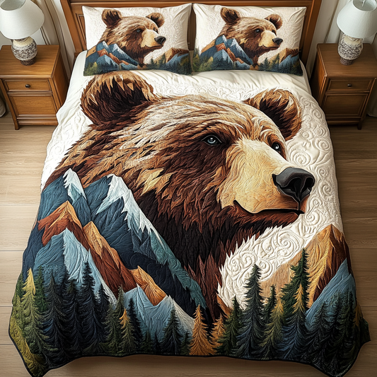 Rustic Roar 3-Piece Quilted Bedding Set NCU0VL2336
