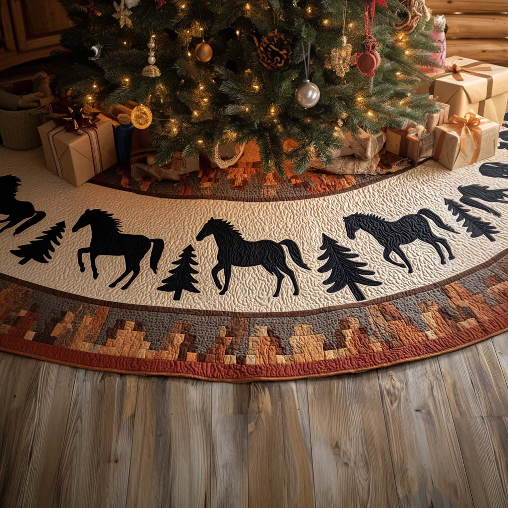 Rustic Rodeo Christmas Quilted Tree Skirt NCU0NT11225