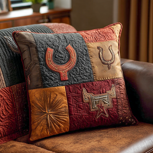 Rustic Rodeo Saddle Quilted Pillow Case NCU0XD2122