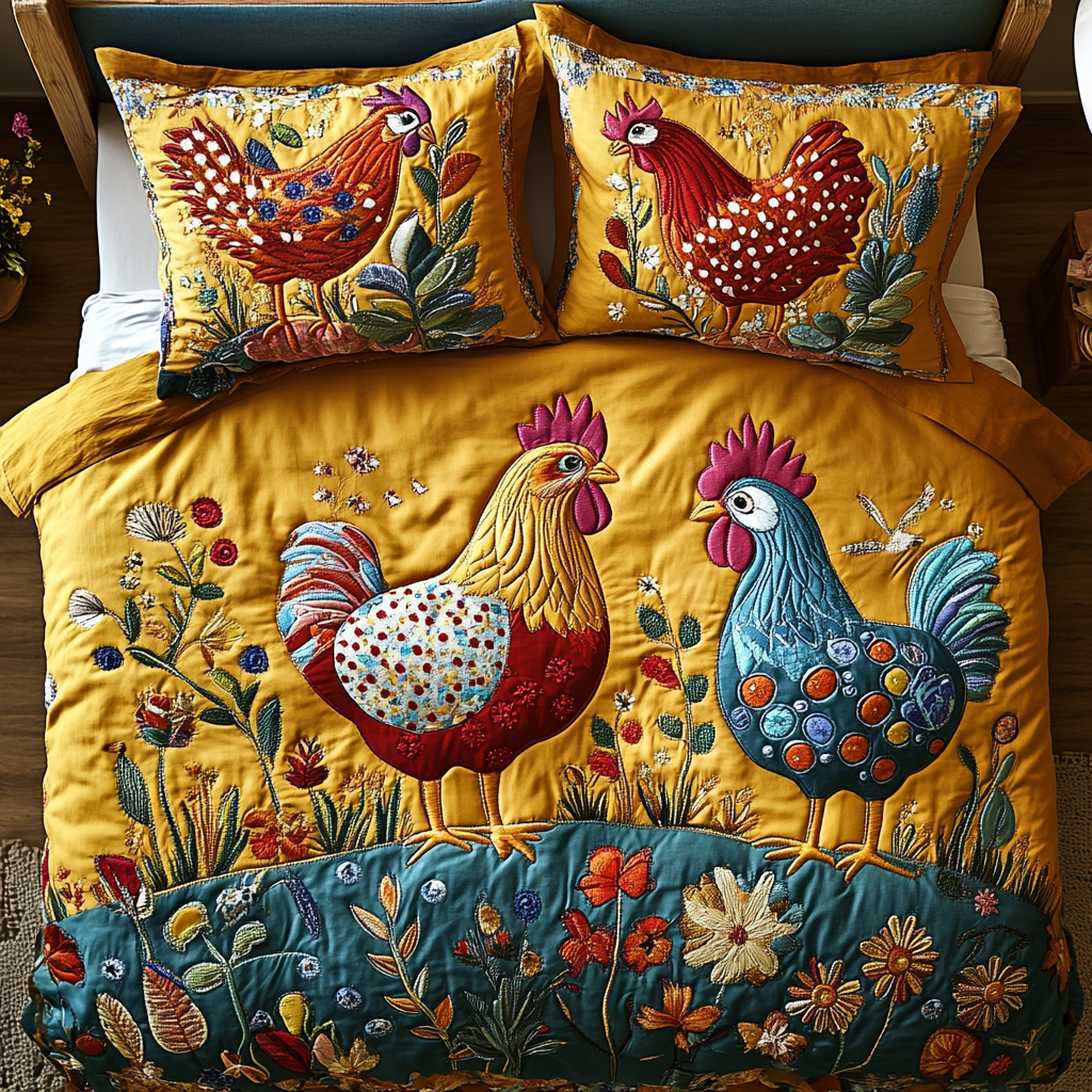 Rustic Roost 3-Piece Quilted Bedding Set NCU0VH3587