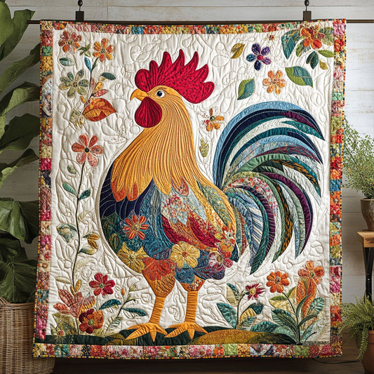 Rustic Rooster Quilted Blanket NCU0PT5369