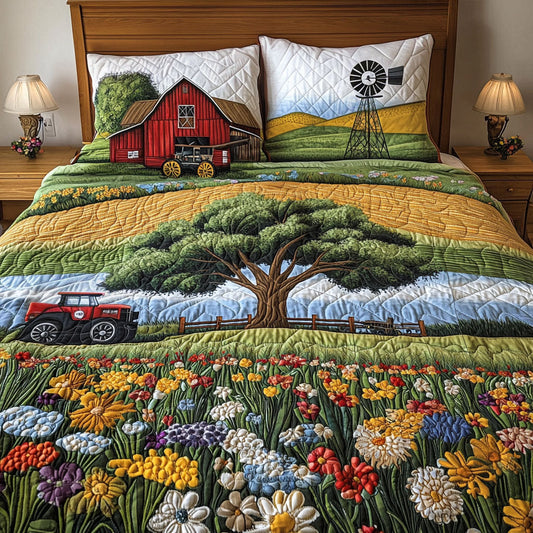 Rustic Roots 3-Piece Quilted Bedding Set NCU0PT6798