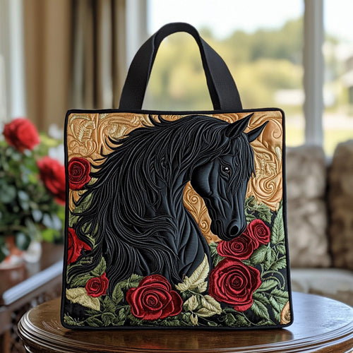 Rustic Rose Quilted Tote Bag NCU0DV6776