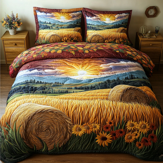 Rustic Serenity 3-Piece Quilted Bedding Set NCU0DK6259