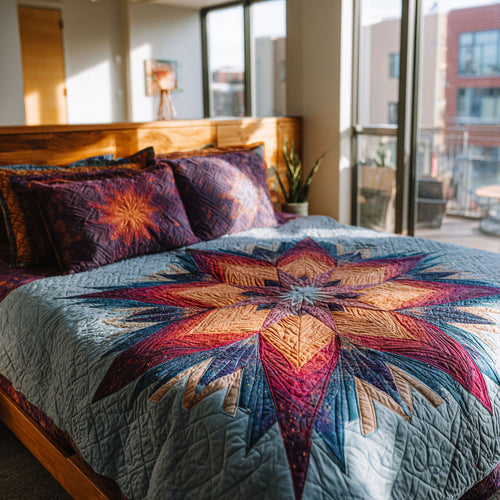 Rustic Sky 3-Piece Quilted Bedding Set NCU0DK12204