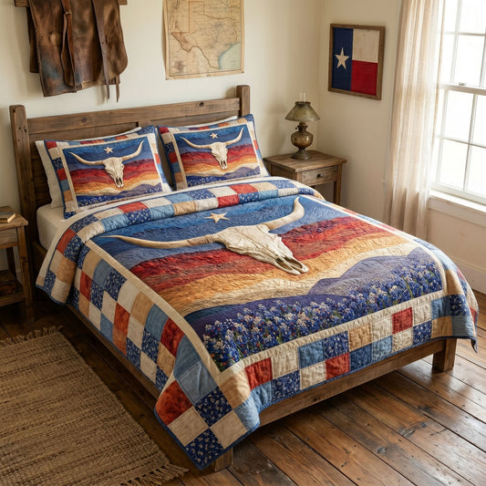Rustic Southern 3-Piece Quilted Bedding Set NCU0NT12781