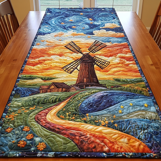 Rustic Spin Quilted Table Runner NCU0DK6706