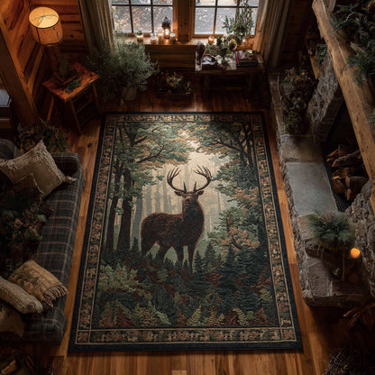 Rustic Stag Area Rug NCU0DV8785