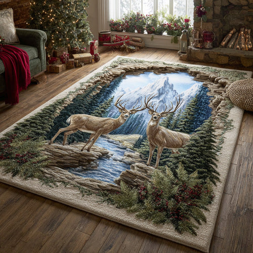 Rustic Stag Area Rug NCU0TD1982