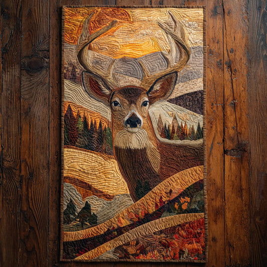 Rustic Stag Quilted Table Runner NCU0TV640
