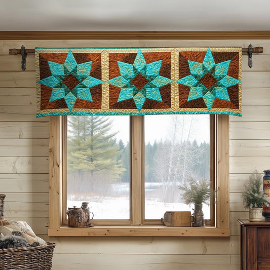 Rustic Star Charm Quilted Valance NCU0NT6668