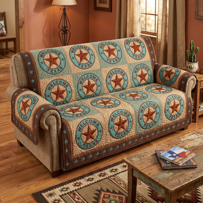 Rustic Star Quilted Sofa Cover NCU0TD2739