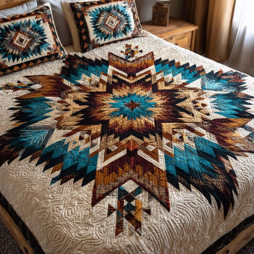 Rustic Starline 3-Piece Quilted Bedding Set NCU0NT11427