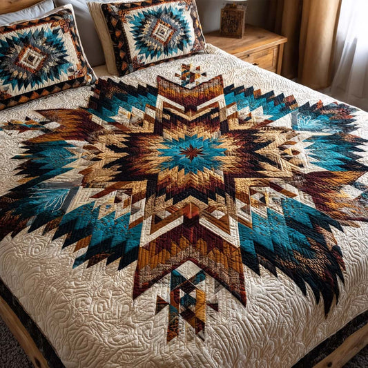 Rustic Starline 3-Piece Quilted Bedding Set NCU0NT11427
