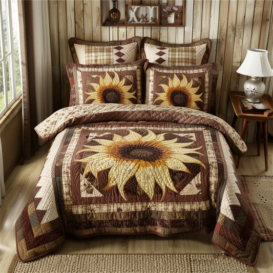 Rustic Sun 3-Piece Quilted Bedding Set NCU0DV6701