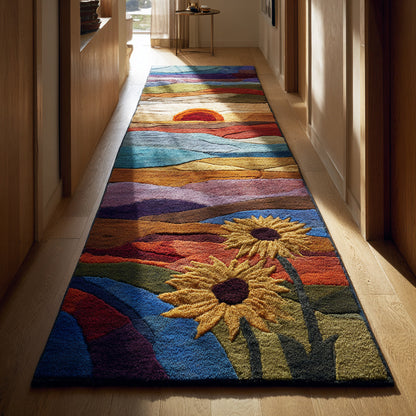 Rustic Sunflower Field Runner Carpet NCU0HH1010