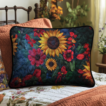 Rustic Sunflower Quilted Bedding Pillow Case NCU0DK3854