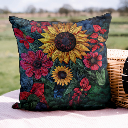 Rustic Sunflower Quilted Pillow Case NCU0DK3853