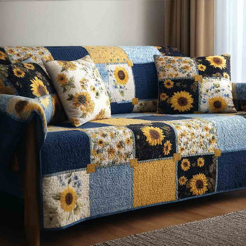 Rustic Sunshine Quilted Sofa Cover NCU0NT12234
