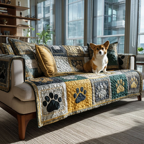Rustic Tail Trails Quilted Sofa Cover NCU0PT10901