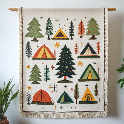 Rustic Tent Pattern Woven Sofa Blanket NCU0NT4760