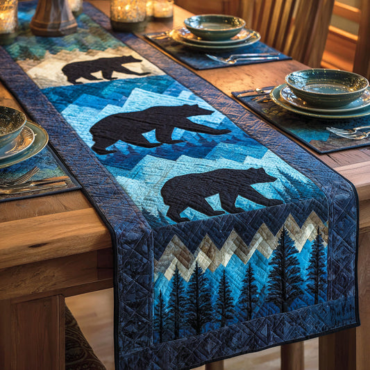 Rustic Timber Quilted Table Runner NCU0TD1945