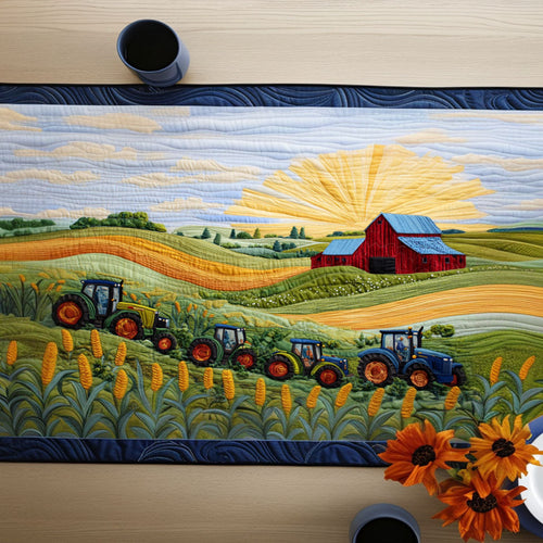 Rustic Tractor Ride Quilted Table Runner NCU0NT6300