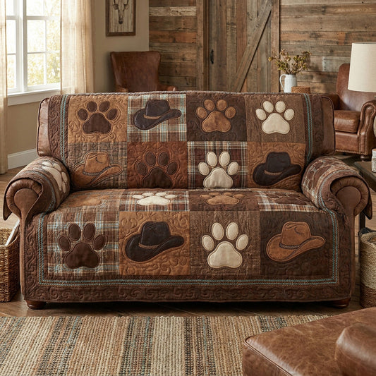 Rustic Trail Quilted Sofa Cover NCU0TV1969