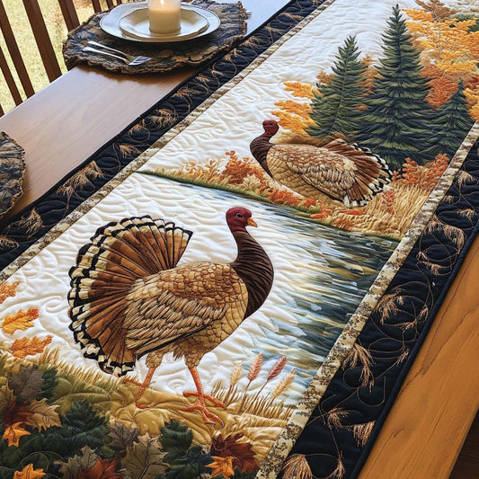 Rustic Turkey Quilted Table Runner NCU0NT10447
