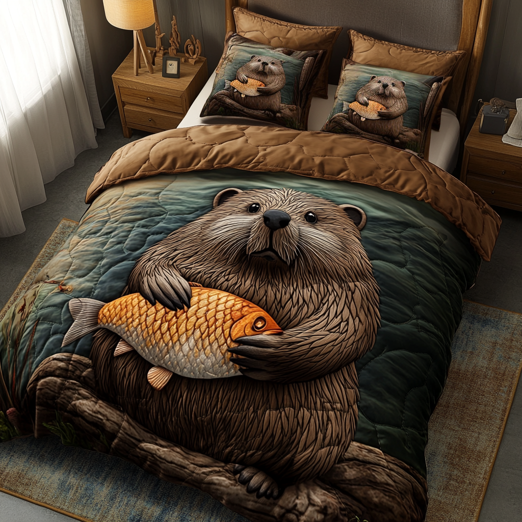 Rustic Vibes 3-Piece Quilted Bedding Set NCU0DK6557