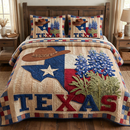 Rustic Wagon 3-Piece Quilted Bedding Set NCU0NT12759