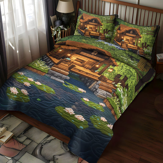 Rustic Waterside 3-Piece Quilted Bedding Set NCU0PT6708
