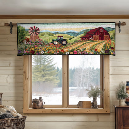 Rustic Windmill View Quilted Valance NCU0PT6044