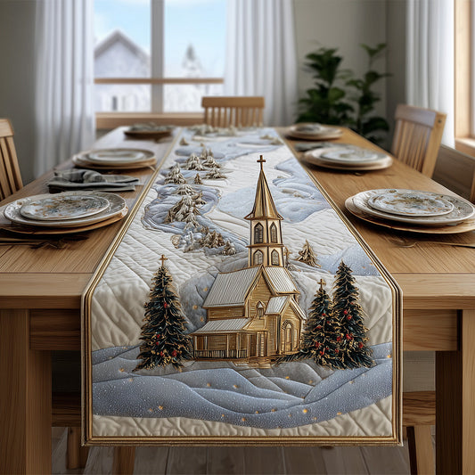 Rustic Winter Blessing Quilted Table Runner NCU0TH3887