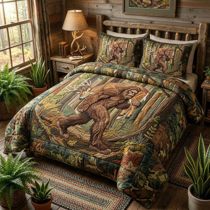 Rustic Woodland 3-Piece Quilted Bedding Set NCU0NT12593