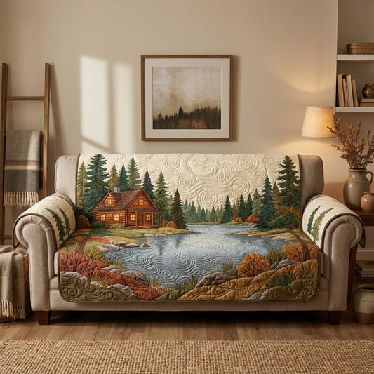 Rustic Woodland Home Quilted Sofa Cover NCU0TV1587