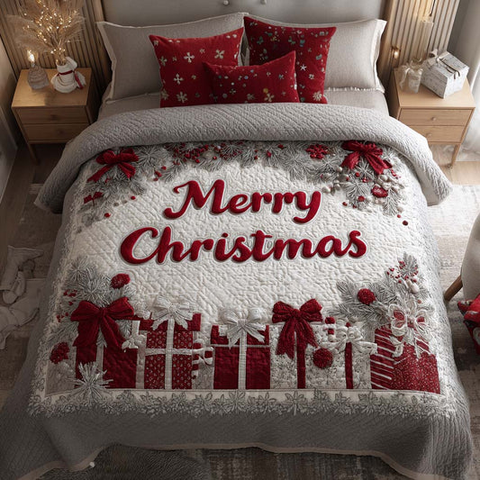Rustic Xmas 3-Piece Quilted Bedding Set NCU0NT11160